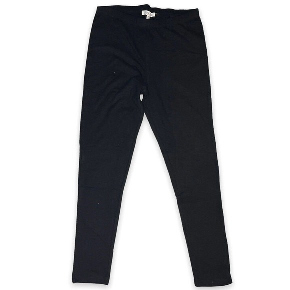 Workshop Pants - Workshop NWT Black Elastic Waist Mid Rise Cotton Blend Classic Leggings Size M